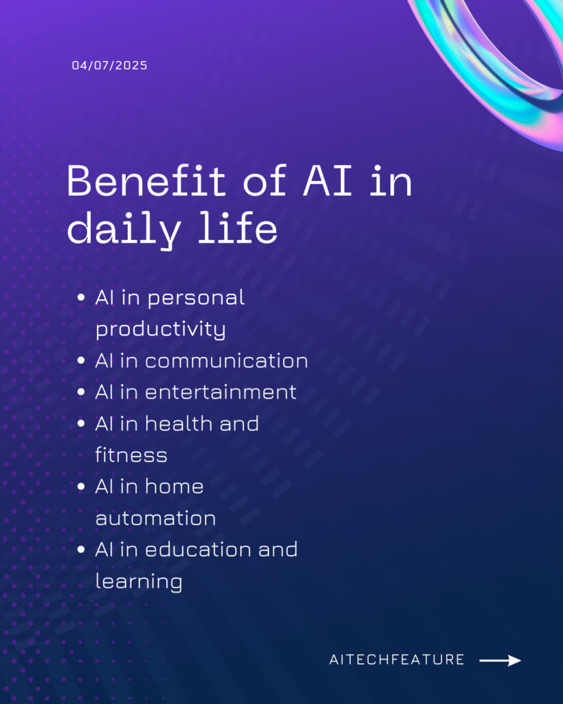 benefits of ai in daily life